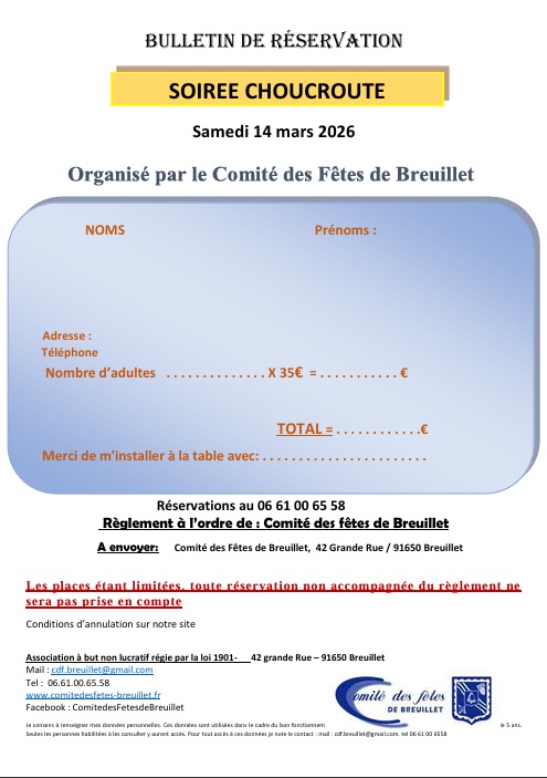 Soirée Choucroute 2026